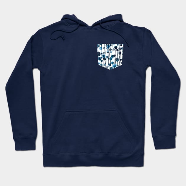 Pocket- grafitti dots blue Hoodie by ninoladesign